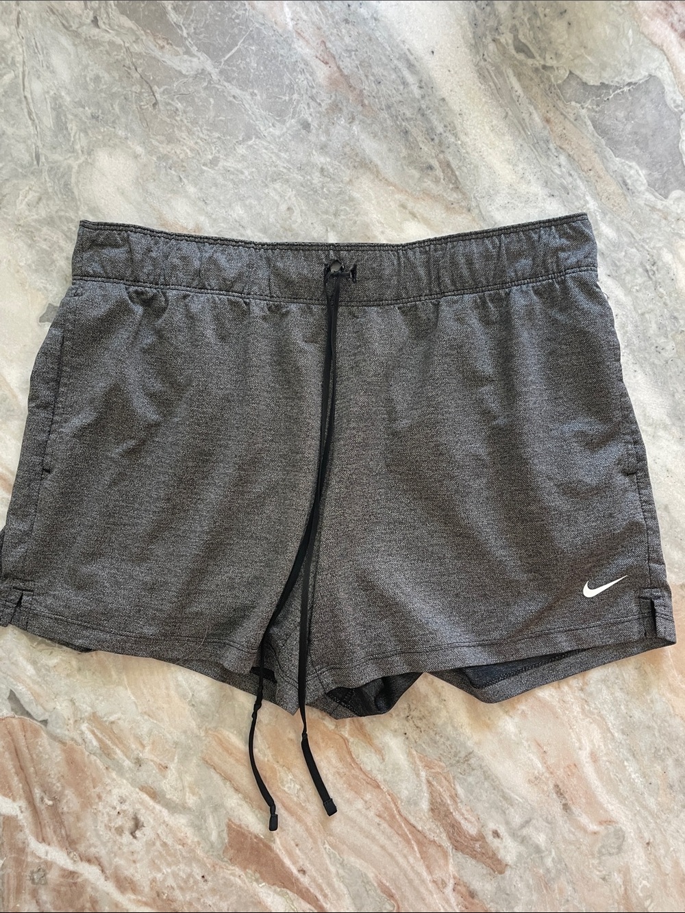 Nike Women's Dark Gray Athletic Shorts with Drawstring